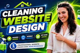 create a house cleaning service website or cleaning website