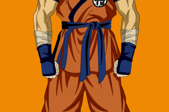 sketch you with that naruto or goku vibe, capturing the essence of the character
