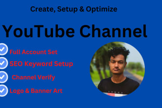 do create, promote, rank set up your new youtube channel