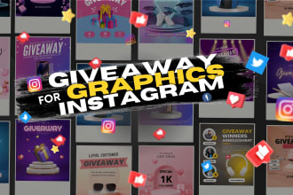 instagram giveaway post and stories design for you