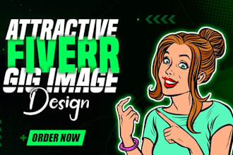 design eye catching fiverr gig pictures and cover page image