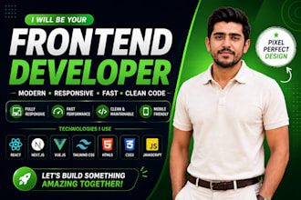 be your front end developer in website development