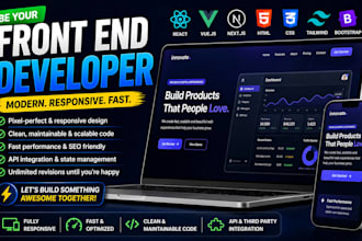 be your front end developer in website development