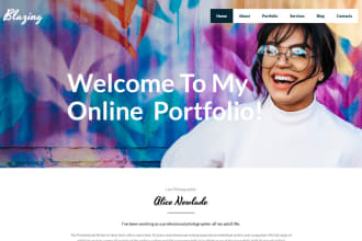 create a photography portfolio website or bussiness website