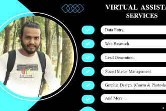 be your responsible virtual assistant for any type of work