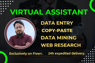 do fastest data entry, data mining, copy paste,  internet research and typing