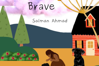 create kids children story book, ebook, colouring book, story cover page
