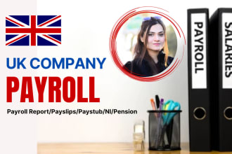 run uk company payroll, paye registration, payslip rti submission, UK accountant