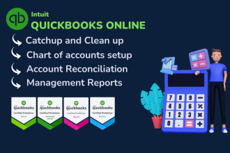 do financial analysis, catch up and clean up bookkeeping on quickbooks online