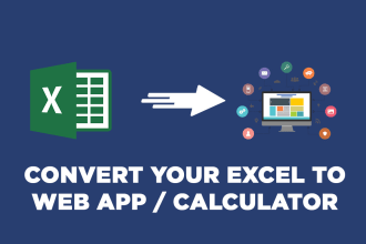 convert excel calculator to online web app or web calculator