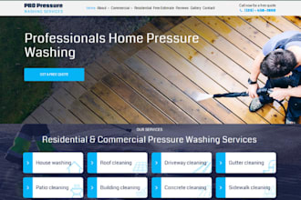 design pressure washing website power washing, soft wash website