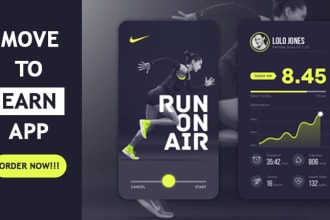 develop cross platform move to earn app with crypto reward