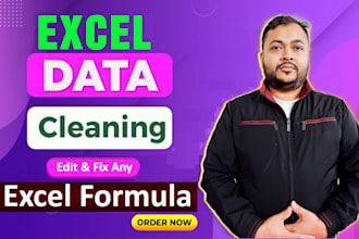 create and fix any excel formula, excel data cleaning