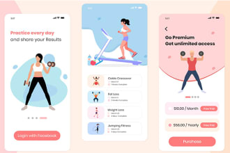 program fitness app, nutrition app, gym app, yoga app