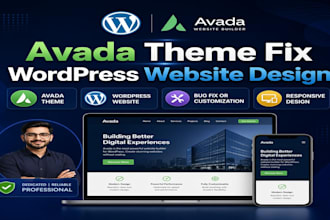 fix avada theme issues and customize wordpress websites