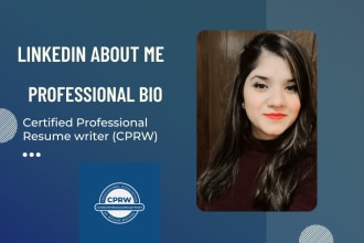 create a professional linkedin about section or bio