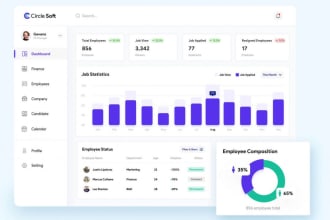 create admin dashboard with HTML, CSS, js and bootstrap