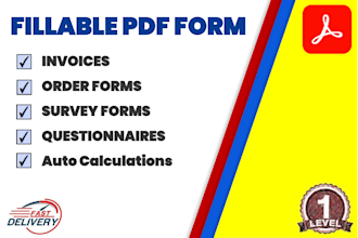 create interactive pdf form or fillable pdf form