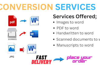 convert by typewrite images to words, scanned document to word