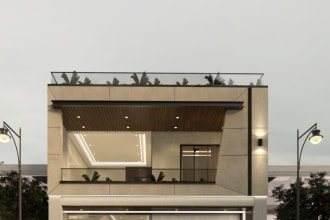 do exterior facade 3d design for residential commercial and all other buildings