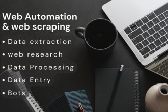 do web scraping,automation,web crawler, data extraction