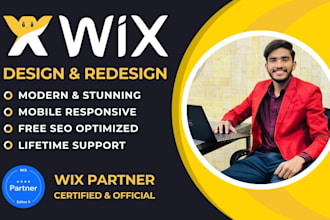 create wix website design or wix redesign or wix studio or wix ecommerce website