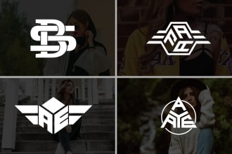 do custom letter lettering initial monogram minimalist modern font logo design