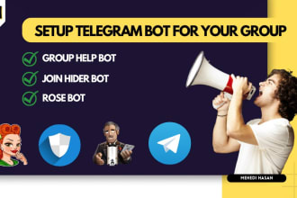 create group and setup a professional telegram bot for your group