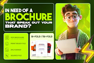 design custom bifold, trifold brochures and company profile that make an impact