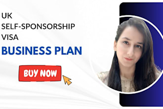 write UK self sponsored visa business plan with financials