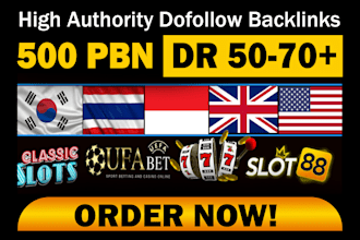 create thailand korea hong kong indonesia high tf DR da SEO poker backlinks