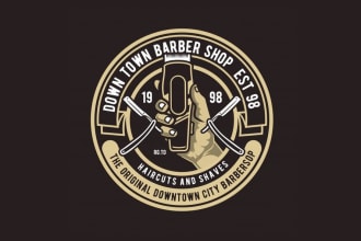 design amazing barber shop logo