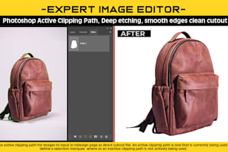 do photoshop active clipping path, deep etching, smooth edges clean cutout photo