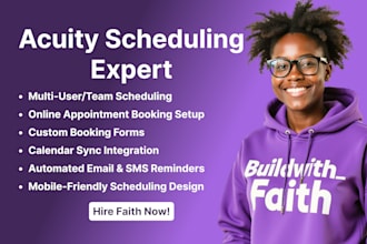 setup acuity scheduling, calendly, appointment booking system