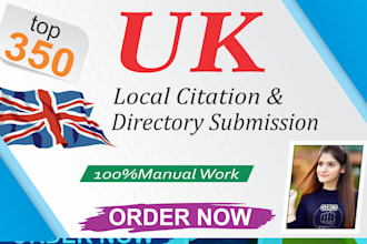 do 350 UK local citations for gmb ranking and local SEO