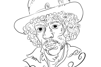 draw cool classic line art of my style with swirl and curl