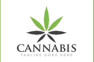 create wonderful weed and cannabis logo design