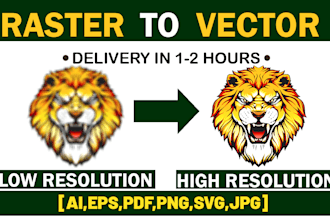 vector tracing, vectorize, convert to vector, redraw the logo