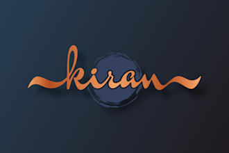 create a calligraphy logo design