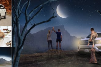 do realistic photo manipulation and photoshop editing