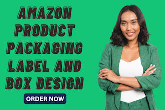 design unique amazon product packaging label and box design