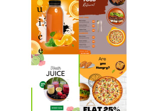 design food flyers, posters, and menu