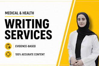 do medical or scientific articles and health blog writing
