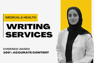 do medical or scientific articles and health blog writing