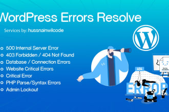fix wordpress errors, issues and problems