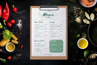 create modern restaurant menu design