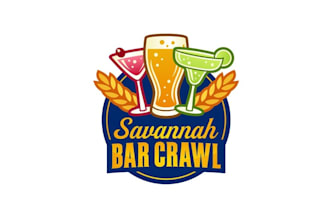 create bar,beer,nightclub,pub,wine logo design for you