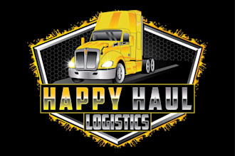 do transport logistics dispatching trucking business logo