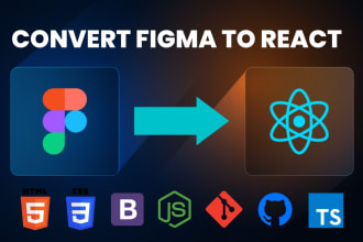 convert figma to reactjs or nextjs responsive website