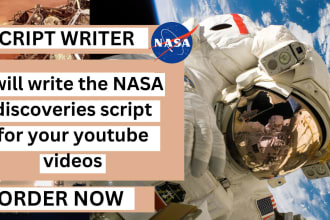 make youtube scripts about nasa and science niche
